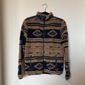 STS Ranchwear Women's Tan and Navy Zip Up Jacket